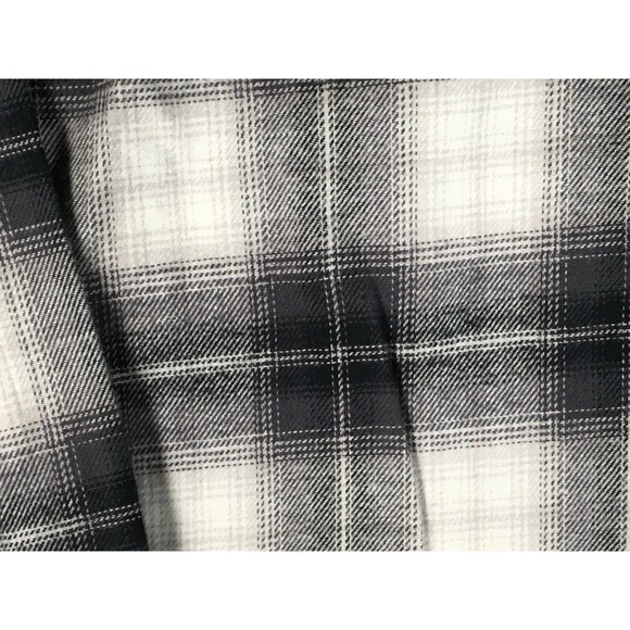 Weatherproof Vintage Ladies' XXL Long Sleeve Flannel Shirt Black/White Plaid - Picture 9 of 15